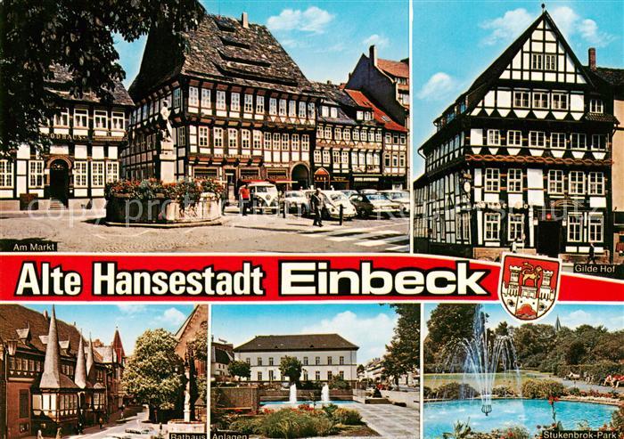 Einbeck Niedersachsen Am Markt Gilde Hof Rathaus Anlagen Stutenbrok Park