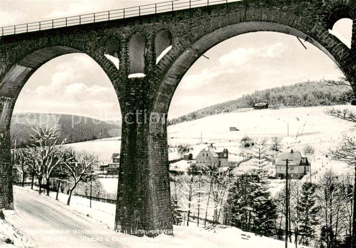 Stryck Eichenkreuzheim Jugenderholungs- und Musikheim Bruecke Winterlandschaft