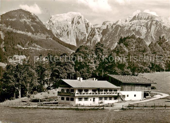 Schoenau Berchtesgaden Haus Magerlponn mit Kehlstein Goell und Brett