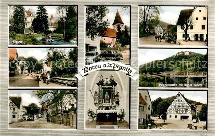 Vorra Pegnitz Schloss Marienkirche Altar Pegnitzpartie mit Hoher Wacht