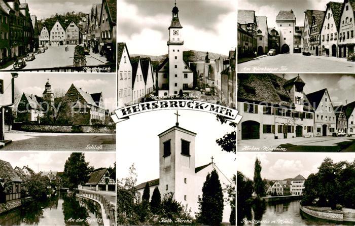 Hersbruck Bayern Marktplatz Schloss Rathaus Nuernberger Tor Hirten Museum Pegnit