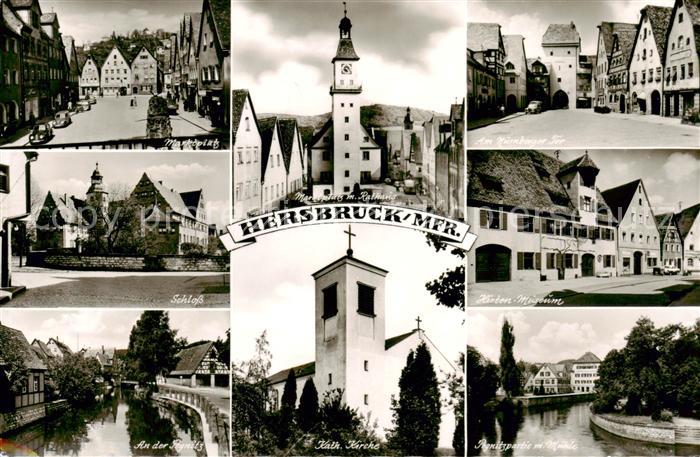 Hersbruck Bayern Marktplatz Schloss Rathaus Nuernberger Tor Hirten Museum Pegnit