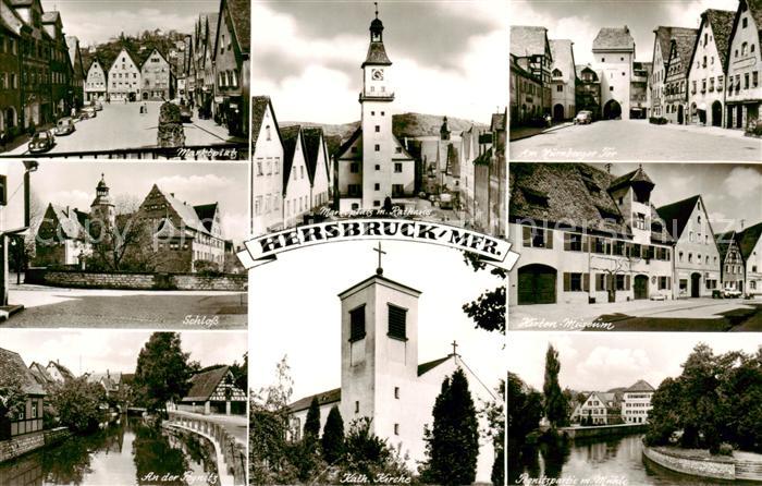 Hersbruck Bayern Marktplatz Schloss Rathaus Nuernberger Tor Hirten Museum Pegnit