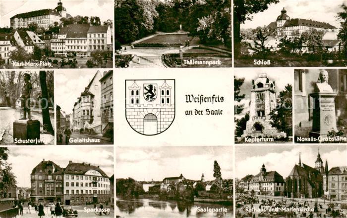 Weissenfels Saale Karl Marx Platz Thaelmannpark Schloss Schusterjunge Geleitshau
