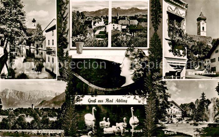 Bad Aibling Glonnpartie Pfarrkirche Kaisergebirge Kurpark