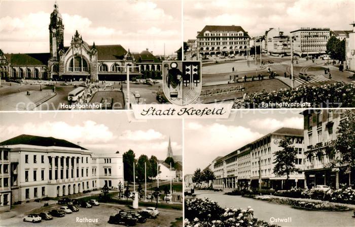 Krefeld Crefeld Hauptbahnhof Bahnhofsvorplatz Rathaus Ostwall