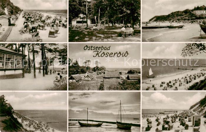 Koserow Ostseebad Usedom Strand Promenade Teilansichten