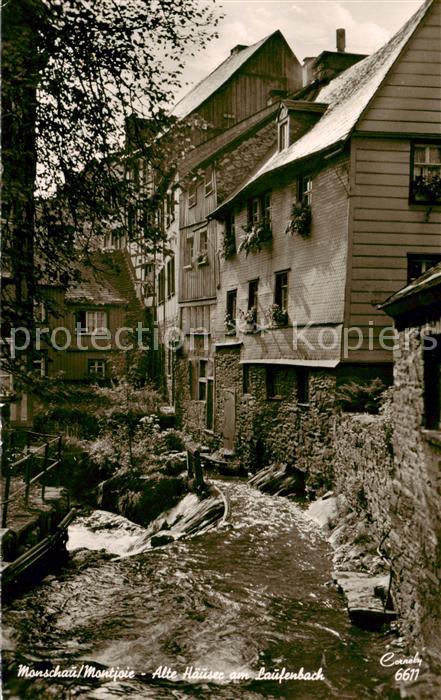 Monschau Montjoie NRW Alte Haeuser am Laufenbach