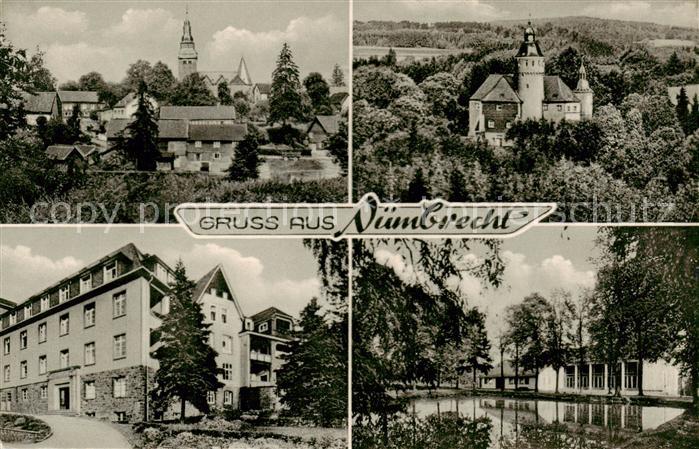 Nuembrecht Kirche Schloss Gebaeude Teich