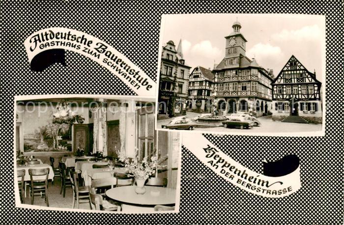 Heppenheim Bergstrasse Gasthaus zum Schwanen Marktplatz