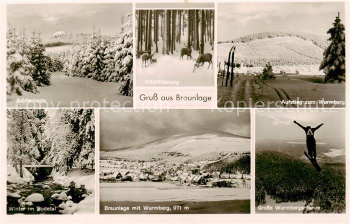 Braunlage Harz Achtermann Winter im Bodetal Aufstieg zum Wurmberg Grosse Wurmber