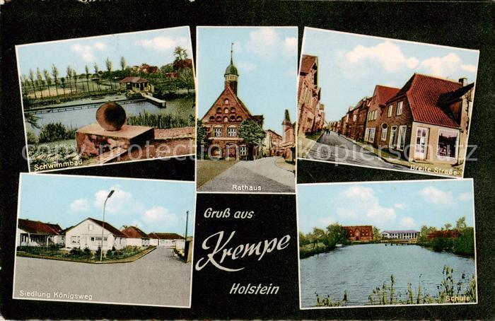 Krempe Holstein Schwimmbad Rathaus Breite Strasse Siedlung Koenigsweg Schule