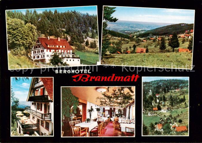Brandmatt Schwarzwald Berghotel Brandmatt Panorama Terrasse Gastraum