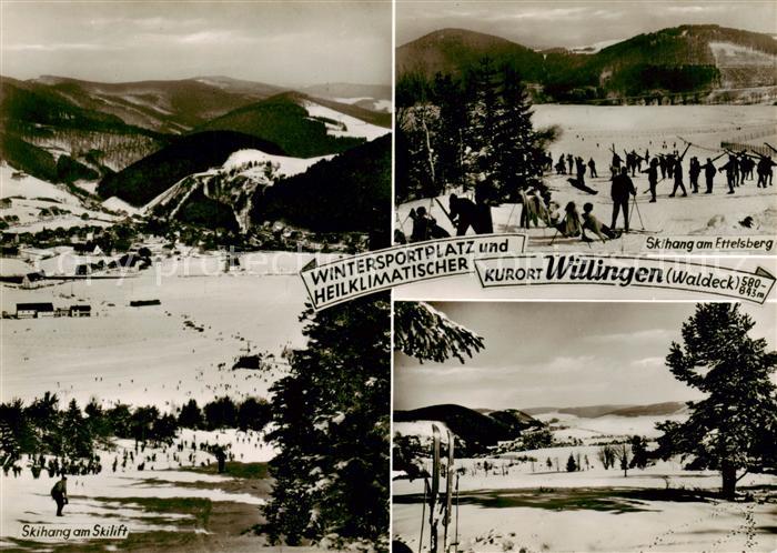 Willingen Sauerland Panorama Skihang am Skilift Eichenkreuzheim am Ettelsberg