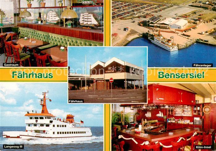 Bensersiel Faehrhaus Gastraum Faehranleger Langeoog III Kloen Insel