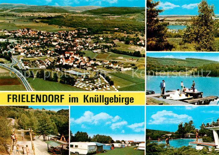Frielendorf Fliegeraufnahme Spielplatz Campingplatz Panorama Schwimmbad