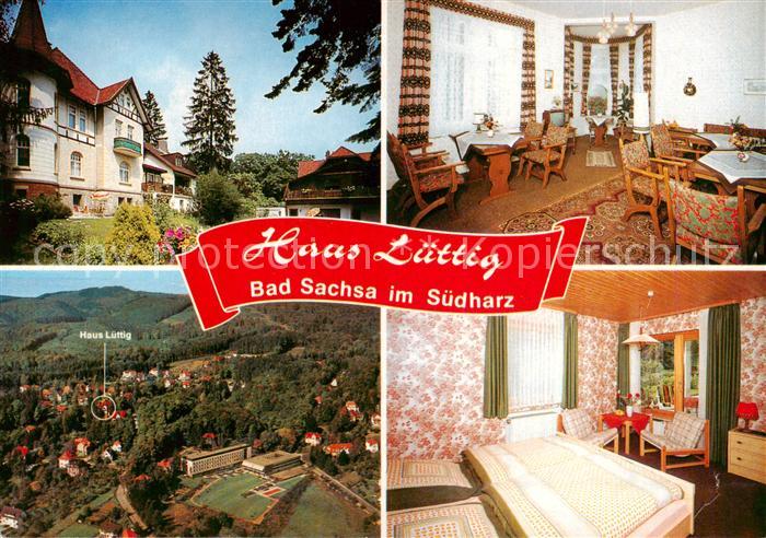 Bad Sachsa Harz Haus Luettig Fliegeraufnahme Gaststube Zimmer