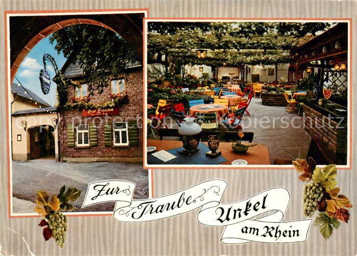 Unkel Rhein Gasthof Zur Traube Rosengarten Weinstuben