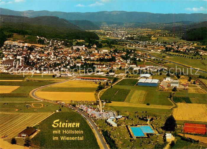 Steinen Wiesental Fliegeraufnahme mit Hoellstein