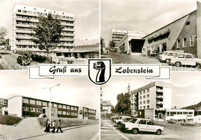 Lobenstein Bad MNP Haus Kaufhaus Schule Kreisratsgebaeude und Apotheke