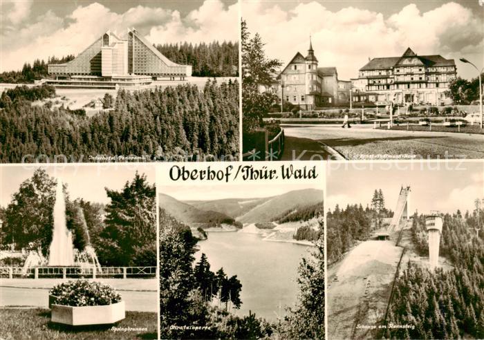 Oberhof  Thueringen Interhotel Panorama Springbrunnen Ohratalsperre Schanze am R
