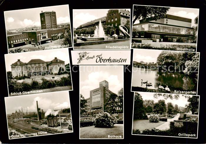 Oberhausen  NRW Hauptbahnhof Friedensplatz Stadthalle Schloss Oberhausen Kaiserg