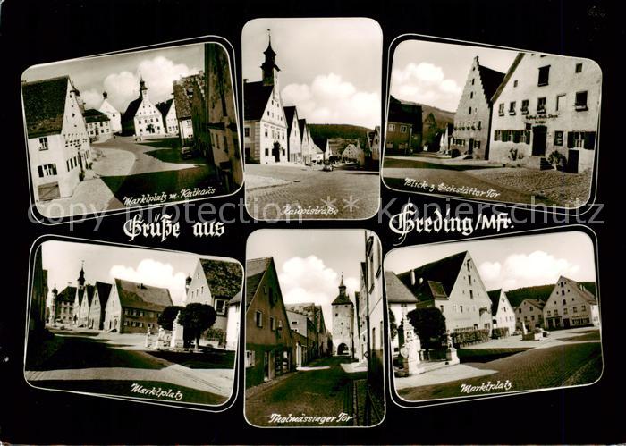 Greding Marktplatz Rathaus Hauptstrasse Thalmaessinger Tor Bickstaetter Tor