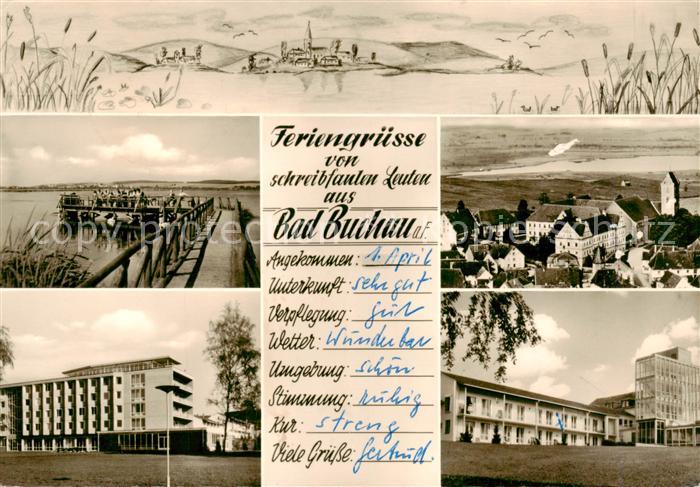 Bad Buchau Federsee Seepartie Kirche Sanatorium