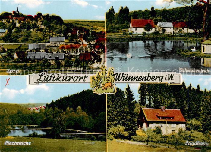 Wuennenberg Panorama Schwanenteich Fischteiche Jagdhaus