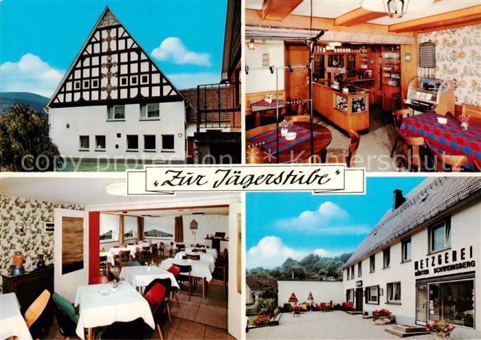 Kirchhundem Gasthof Pension Zur Jaegerstube Metzgerei Gastraeume