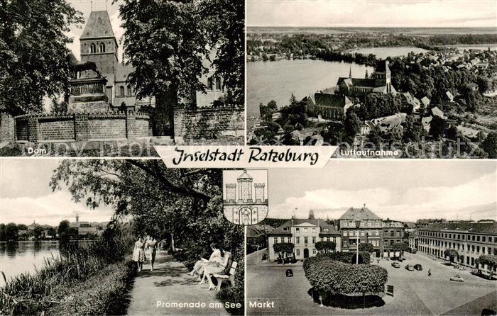 Ratzeburg Schleswig-Holstein Dom Fliegeraufnahme Promenade am See Markt
