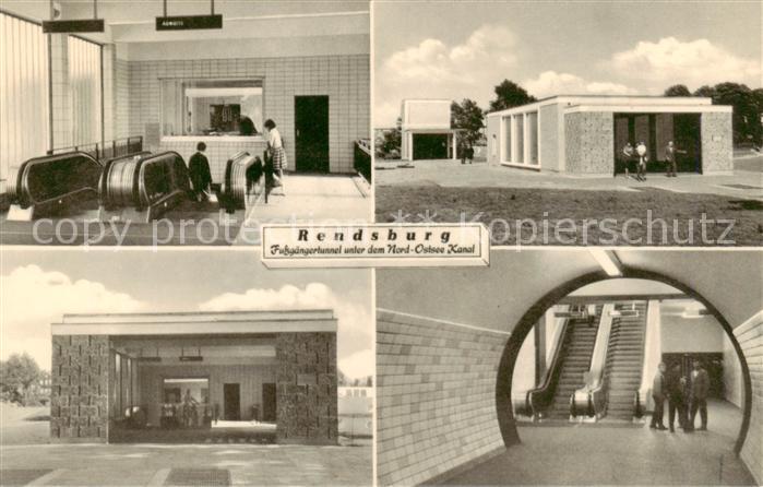 Rendsburg Schleswig-Holstein Fussgaengertunnel unter dem Nord Ostsee Kanal