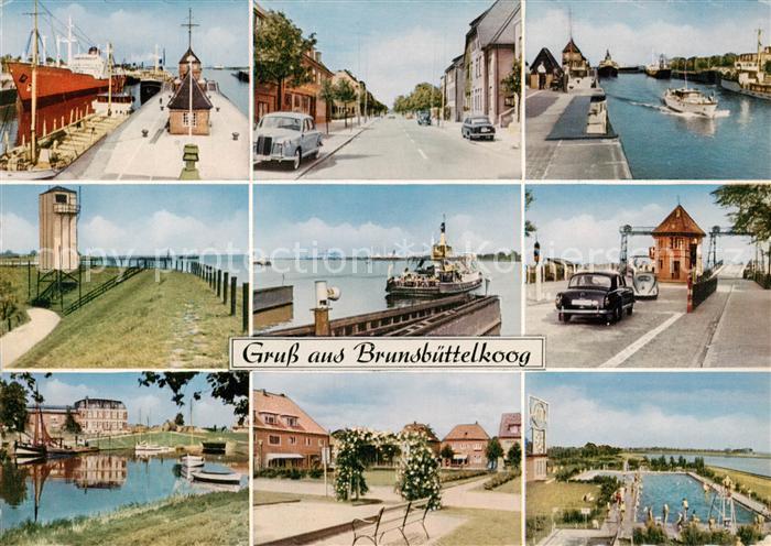 Brunsbuettelkoog Orts und Teilansichten Faehre Schwimmbad