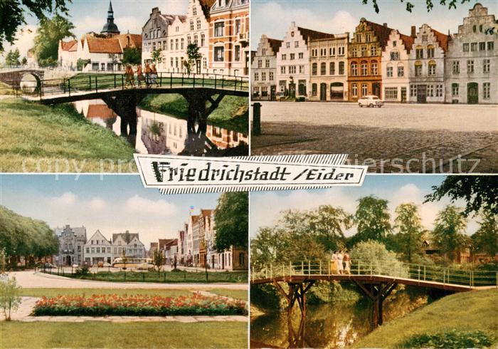 Friedrichstadt Eider Bruecke Stadtplatz Park