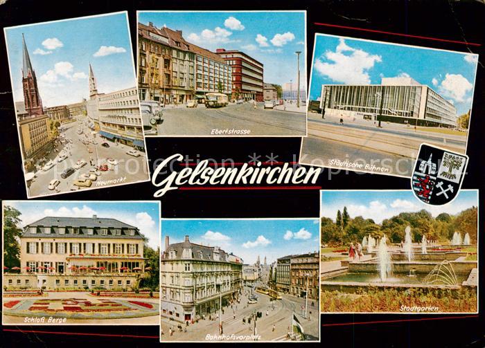 GELSENKIRCHEN NRW Neumarkt Ebertstrasse Staedt Buehnen Schloss Berge Bahnhofsvor