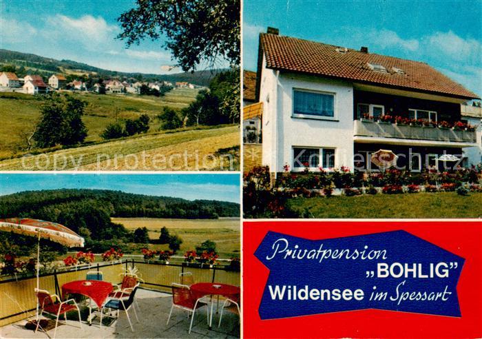 Wildensee Unterfranken Panorama Privatpension Bohlig Terrasse