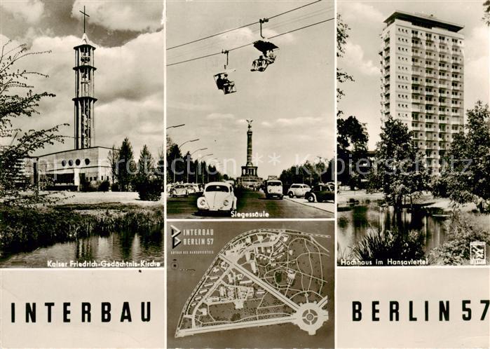 BERLIN  CITY Interbau Berlin 57 Kaiser Friedrich Gedaechtnis Kirche Siegessaeule