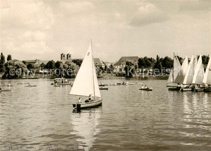 Muenster  Westfalen Aa See Segelboote