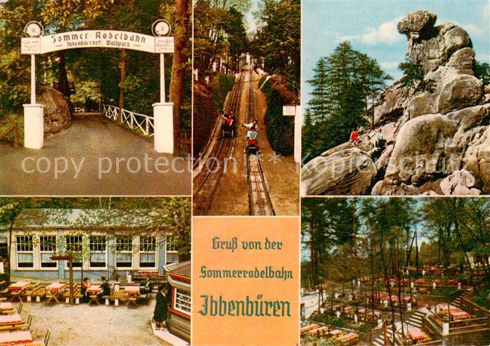 Ibbenbueren Sommerrodelbahn Eingang Gasthaus Felsenformation