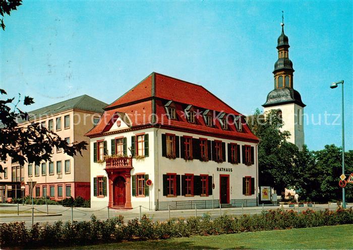 Lampertheim Bergstrasse Rathaus und St Andreas Kirche