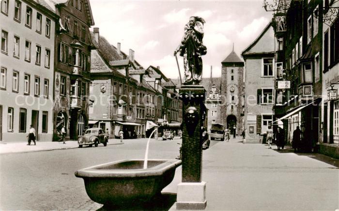 Villingen -Schwenningen Obere Strasse mit Narrobrunnen