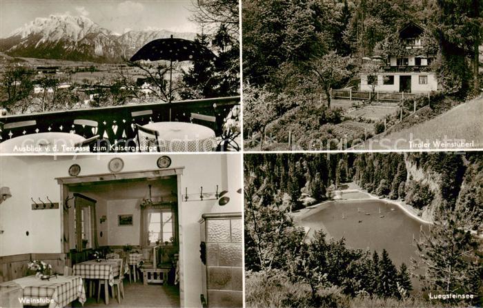 Oberaudorf Inn Pension Cafe Tiroler Weinstueberl Terrasse Kaisergebirge Weinstub