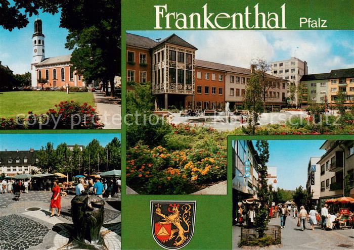 Frankenthal  Pfalz Kirche Stadtplatz Fussgaengerzone Rathaus