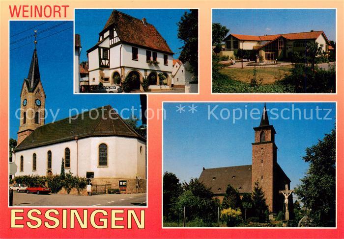 Essingen Pfalz Ev Kirche Historisches Rathaus Dalberghalle Kath Kirche