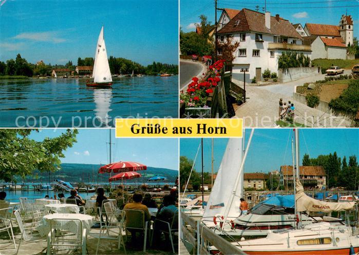 Horn Gaienhofen Bodenseepartien Bootshafen Ortspartie Seeterrasse