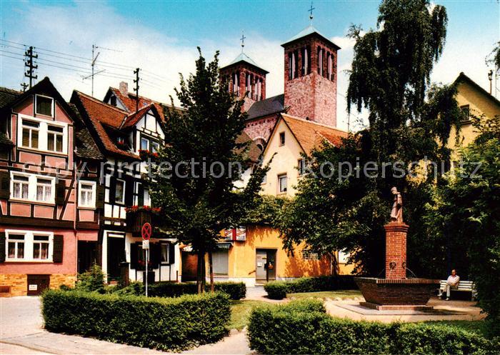 Bensheim Bergstrasse Brunnen D Fraa vun Bensem