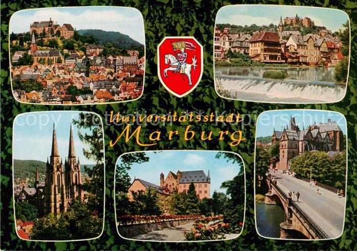 Marburg Lahn Schloss Kirche Teilansichten