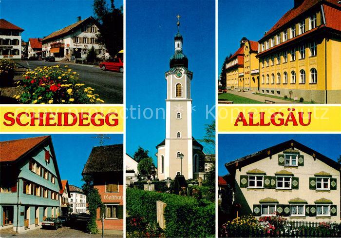 Scheidegg Allgaeu Strassenpartien Kirche