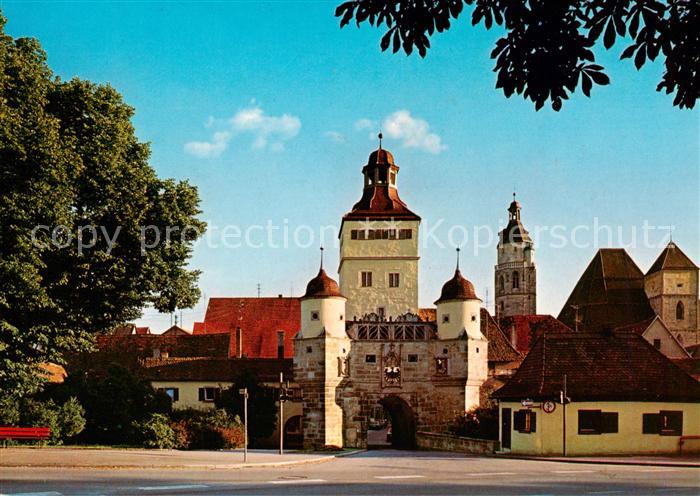Weissenburg  Bayern Ellinger Tor und St Andreaskirche