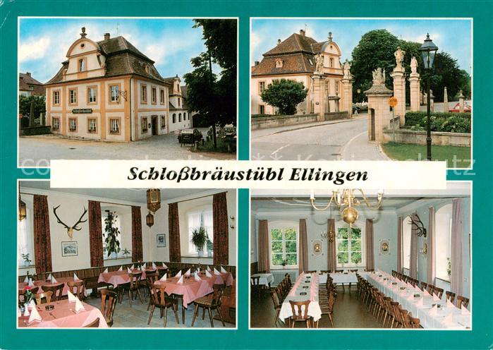 Ellingen Bayern Gaststaette Schlossbraeustuebl Grosser Saal Nebenzimmer